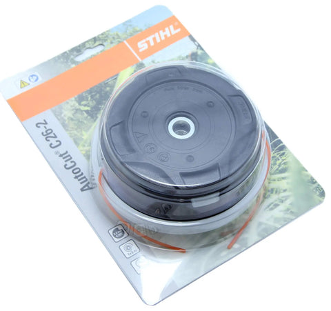 Packaging view of AutoCut C 26-2 Trimmer Head With Easy-Load Auto-Feed For Fast, No-Hassle Line Replacement, compatible with gas trimmers.