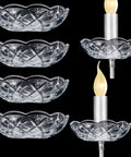 Six Pack 4 Inch Crystal Chandelier Bobeche Cups With Four Side Holes Replacement Parts For Crystal Chandeliers Home Decor Wedding Party Decor Elegant Sparkle Clear