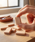 Loose Tenons For Cabinet Building Supplies 100 Pieces Wood Joinery Inserts That Act As A Quick Biscuit Alternative For Cabinet Frames DIY Woodworking Parts To Create Strong Neat Joints 1.1 By 0.8 By 0.2 Inches, wood tenon held by hand