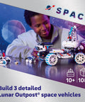 Child assembling Technic Moon Rover Build Kit For Kids 10 Plus All Terrain Space Vehicle Toy With Realistic Suspension