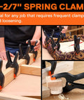 5 In 1 Strap Clamp Kit With Four Pack Six And Two Sevenths Inch Spring Clamps clamping wood and fabric for woodworking