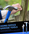 62 Piece Home Tool Set With Storage Toolbox Handy Diy Ready Kit For Home Garage Apartment And Dorm Includes Hammer Screwdrivers Pliers Tape Measure Hex Keys Sockets Bits And More For Quick Fixes And Everyday Projects hammer in use