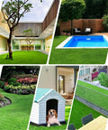 Cuttable Artificial Grass Turf Mat 1.5x10m Drainage-Friendly Outdoor Carpet for Landscaping Gardens Patios Play Areas Pets