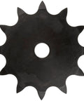 Top view of Beefed-Up Roller Chain Sprocket With Type B Hub For 24B-1 Chains, 31 Teeth, Reboreable, Secure Shaft Mount, black finish.