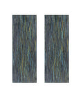 G10 Knife Handle Scales Slabs Yellow Pack Of 2 for DIY knifemaking, durable, lightweight, waterproof, blue and yellow pattern, 120x40x6mm.