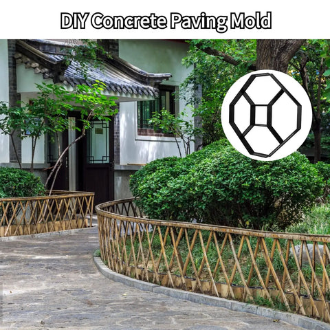 Walk Stone Maker DIY Paving Mold For Concrete Pathways Hexagon Pattern Reusable Stone Mold for garden landscape