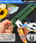Hands using Ultra Sharp Compact Wire Cutters And Long Flat Nose Pliers 2 Pack for crafts with flowers and wire.