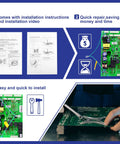 Refrigerator Main Control Board Replacement With Beefed Up New PCBA Chips For GE Models installation guide and board image