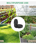 Drip Irrigation Barbed Locking Fittings 10 Pack, 3/8 Inch Elbow Tubing Connectors for garden and greenhouse use image