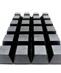 Close-up of Three Quarters Inch Wide Pyramid Silicone Rubber Bumper Feet With Adhesive Backed Pads, 5/8 Inch Thick, 24 bumpers