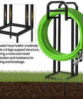 Heavy Duty Freestanding Garden Hose Holder With Upgraded 150 Ft Capacity Metal Hose Stand for Outdoor with Four Leg Design
