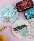 Flat Shaker Covers And Nesting Circle Dies For Shaker Card Making And DIY Scrapbooking With Clear Acetate Sheets.