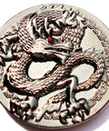 Dragon Golf Ball Marker With Hat Clip, Crystal Red Eye Design, detailed pewter dragon pattern