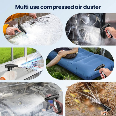 Rechargeable Cordless Air Duster For PC And Electronics Cleaning No More Canned Air Portable Blower With Multiple Nozzles