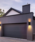 Outdoor Wall Lights 2 Pack Dope Waterproof Exterior Lighting Fixtures Black Aluminum Porch Lights For Garage And House IP54 Weatherproof Outdoor Lighting For Patio Garden Front Porch mounted on a modern garage