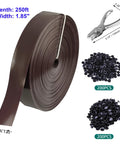 Chain Link Fence Tape Roll 250 Ft By 1.85 In Privacy Strip With One Hole Punch And 200 Fasteners for terraces, patios, gates.