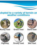 Cyclists on various terrains showcasing adaptability for 2 Pack 20x3 Fat Tire Bike Inner Tubes With Schrader Valve