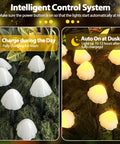 Two Pack 32 LED Mushroom Solar String Lights, 55 Ft Outdoor Waterproof Garden Decoration With 8 Lighting Modes detail