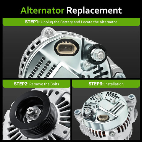 Alternator Replacement For 2007 To 2012 Sorento Sedona Borrego Veracruz Sonata Santa Fe Entourage Azera 3.3L 3.8L V6 close-up