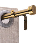 Antique Brass Curtain Rod Kit 18 To 88 Inches Adjustable One Inch Diameter Built To Last Drapery Pole for Indoor Outdoor Use