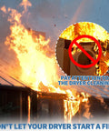 House fire warning to use 7 Piece 16 Foot Dryer Vent Cleaning Kit With Reinforced Nylon Brush And Flexible Lint Trap Attachments.