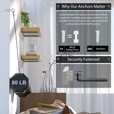 Set Of 6 8 Inch Heavy Duty Hidden L Shelf Brackets For Floating Shelves Supports Up To 200 Pounds demonstration in modern home