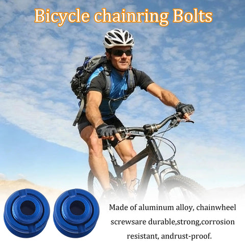 Blue Chainring Bolts Kit 5 Pack Pro Grade Premium 7075 Aluminum Alloy CNC Machined Crankset Screws For Road Mountain BMX Bikes