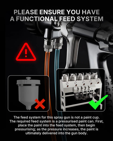 Straight Up Precision Two Component Hvlp Spray Gun One To One Mixing For Lab And Diy Work Compatible With Pressurized Paint Cans instruction image.