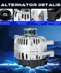 Beefed-Up 3.5L Alternator Replacement For Hyundai Santa Fe 2003-2006, Hyundai XG350 2002-2005, Kia Amanti 2004-2006, Direct Replacement