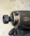 Low Profile Nano Impact Socket Set, Three Eighths Inch Drive, Nineteen Piece, tool attached to power tool, showing socket in use.