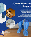 Traction 18 Inch Blue Disposable Boot Covers With Non Slip Sole Water Resistant Skid Resistant Booties for all shift coverage in use