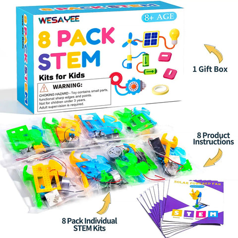 Bulk Solar Powered STEM Kits Eight Pack Of Solar Powered Fans For Kids Science Projects Ages Eight To Thirteen classroom set