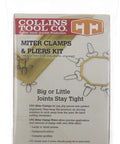 Packaging of Spring Loaded Pliers With 13 Miter Clamps And Clamp Clip Holder Built Tough For Woodworking Made In The USA