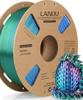 Tri Color Silk PLA Filament 1.75mm 1Kg For 3D Printing Neatly Wound Multicolor Silk Rainbow Filament With Red Blue Green Tolerance 0.02mm