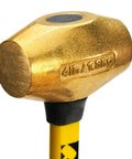 Close-up of the Brass Hammer 14 Inch 4 Lb Non Sparking Hammer With Fiberglass Handle And Double Faced Head
