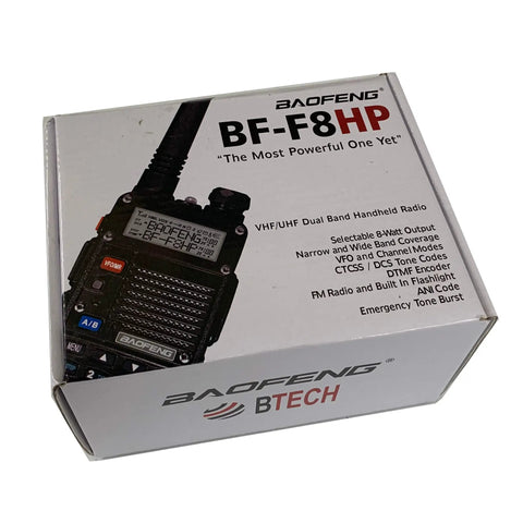 Box of 8 Watt Dual Band Handheld Radio Kit With Beefed Up Large Battery Upgrade VHF 136 174 MHz UHF 400 520 MHz.*