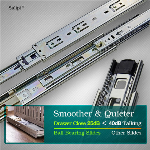 18 Inch Soft Close Drawer Slides Set Of 6 Pairs 12 Pieces Full Extension Side Mount Ball Bearing Quiet Glide Rust Resistant