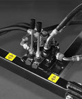 Hydraulic control levers of Heavy Duty Firewood Conveyor With Tires, Trailer Hitch, Stop Button And Tail Lights, 9 HP 270cc