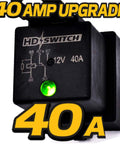 Heavy Duty Waterproof Relay Kit With LED Indicator, 2 Pack, 12V DC, IP68 Sealed, Plug N Play Diagnostics, Replaces Hella 4RD-960388-31 4RD-960388-22 4RD-960388-06, Built Tough For Off Road And Marine, 40A 12V relay