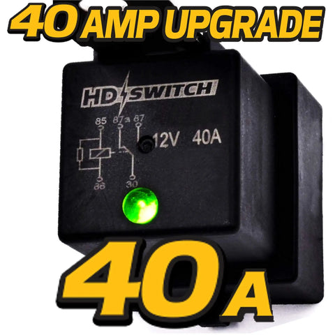 Heavy Duty Waterproof Relay Kit With LED Indicator, 2 Pack, 12V DC, IP68 Sealed, Plug N Play Diagnostics, Replaces Hella 4RD-960388-31 4RD-960388-22 4RD-960388-06, Built Tough For Off Road And Marine, 40A 12V relay