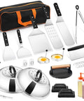 Griddle Accessories Kit 20 Piece Flat Top Grill Tools Set With Spatulas And Melting Dome for camping teppanyaki BBQ cooking