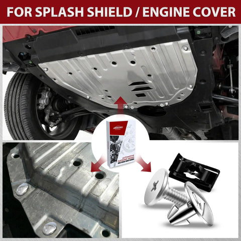 14 Piece Engine Splash Shield Fastener Kit With Screws Bolts And Clips For Honda Accord CRV Civic And Acura ILX RLX
