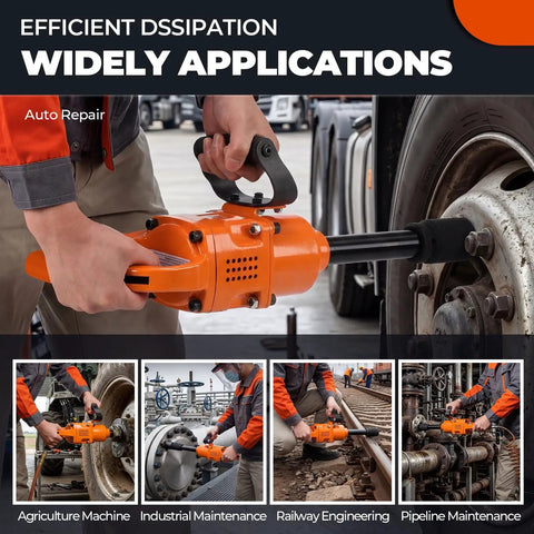 1 Inch High Torque Air Impact Wrench Dishing Out Maximum Beef With Up To 2580 Foot Pounds Of Loosening Power And A Lightning Quick 5000 Rpm Spindle used for auto repair.