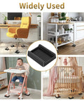 4 Pack No Slip Silicone Caster Cups For Beds And Furniture Keep Your Bed Sofa Or Chair From Sliding Floor Protectors That Prevent Scratches 2.9 By 2.3 Inches Black used on chair, cart, highchair, and crib.