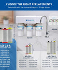 Image showing AQ-5300 water filter system with AQ-5300R Replacement Under Sink Water Filter For Claryum 3-Stage System Reduces Up To 99.99% PFAS Lead And Chlorine WQA Certified To NSF Standards Easy Install Compatible With AQ Series.
