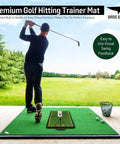 Sequin Tech Golf Mat With Instant Swing Feedback And Ball Impact Analysis, golfer using portable outdoor practice aid