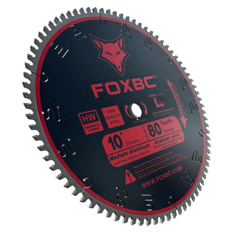 10-Inch 80-Tooth TCG Saw Blade For Aluminum, Non-Ferrous Metal And Plastic - 0.094-Inch Kerf, Five-Eighth-Inch Arbor