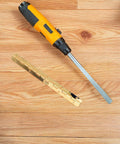 Gold Cabinet Hinges 190mm Heavy Duty Built Tough 2 Pack For Kitchen Cupboards And Furniture Doors on wood floor