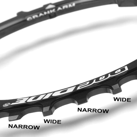 Narrow Wide Chainring 104 BCD For 9 Speed 10 Speed 11 Speed With 4 Bolts Lightweight 7075 T6 Aluminum 40g teeth detail