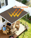 6x8 Ft Sun Shade Cloth With 95 Percent UV Protection HDPE Material Outdoor Shade Tarp With Grommets installed on patio